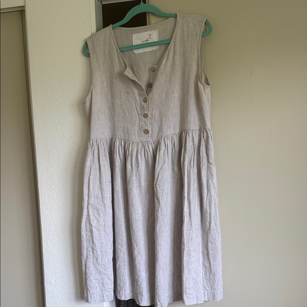 notPERFECTLINEN Beige Linen Garment